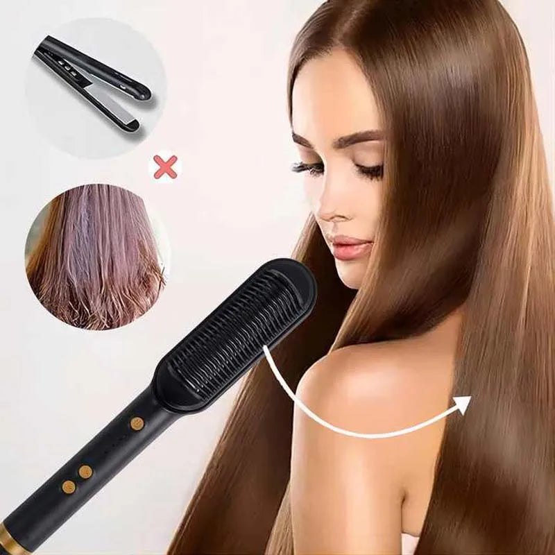 ✨ Electric Hair Straightener Brush