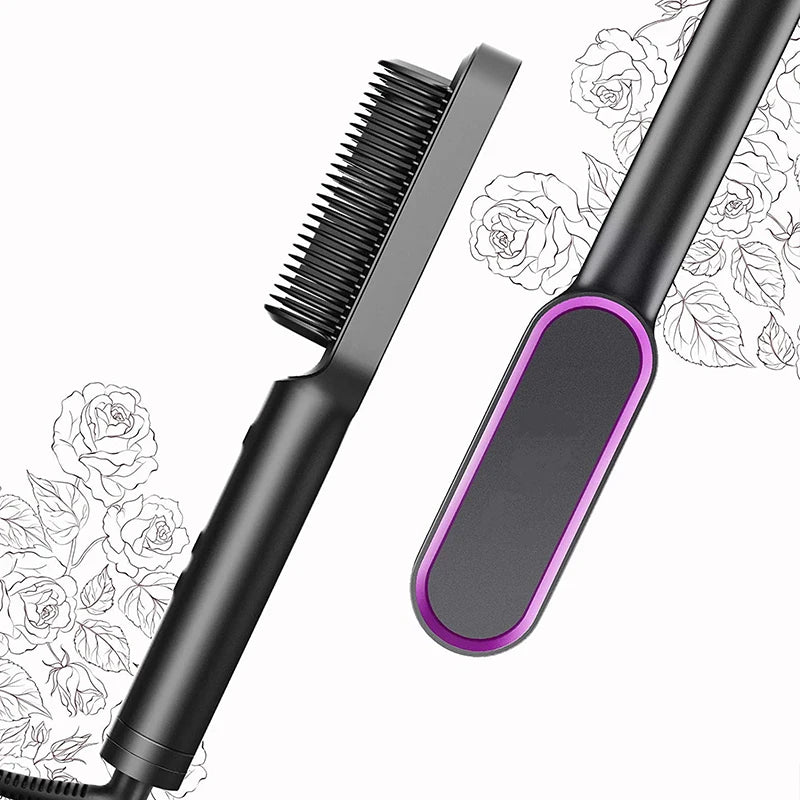 ✨ Electric Hair Straightener Brush